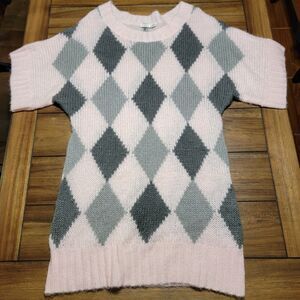 Cato Knit Long Sweater SS Pink and Grey - Size XL
